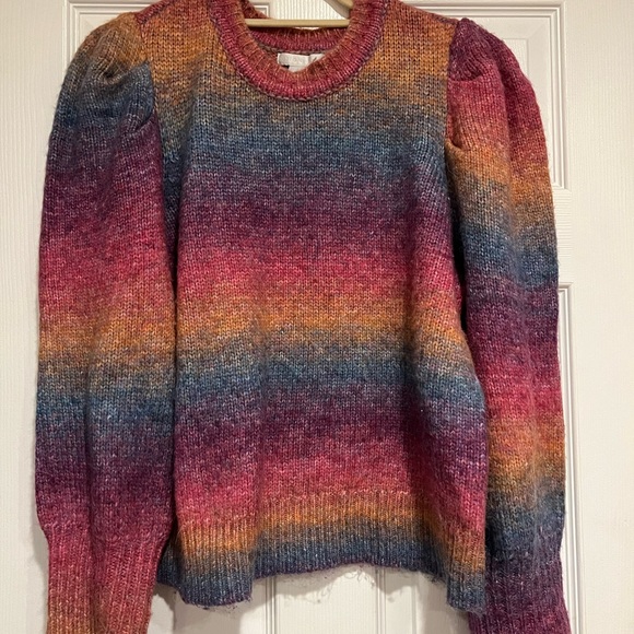Multi color sweater with shoulder detail. Size Large. Excellent condition - Picture 5 of 5
